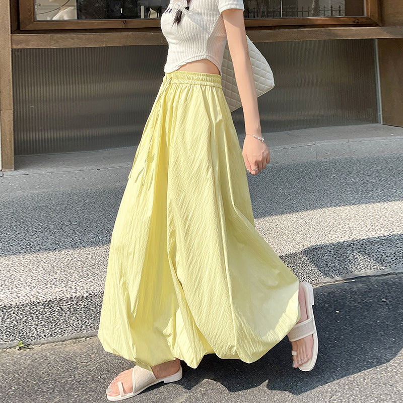 Puffy Petal High-waisted Midi Skirt - Trendy Midi Ring Style