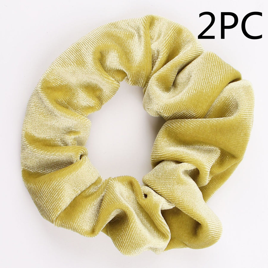 Fashion Velvet Tencel Pocket Wallet Hair Scrunchies