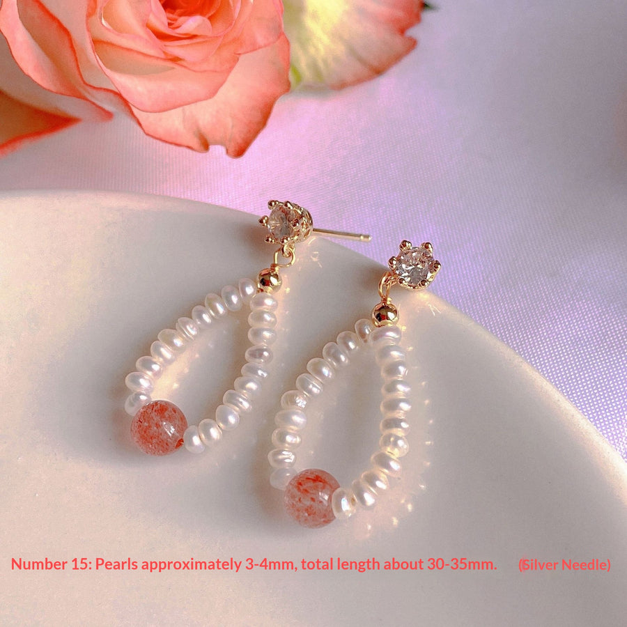 New Natural Freshwater Pearl Stud Earrings - Elegant & Timeless
