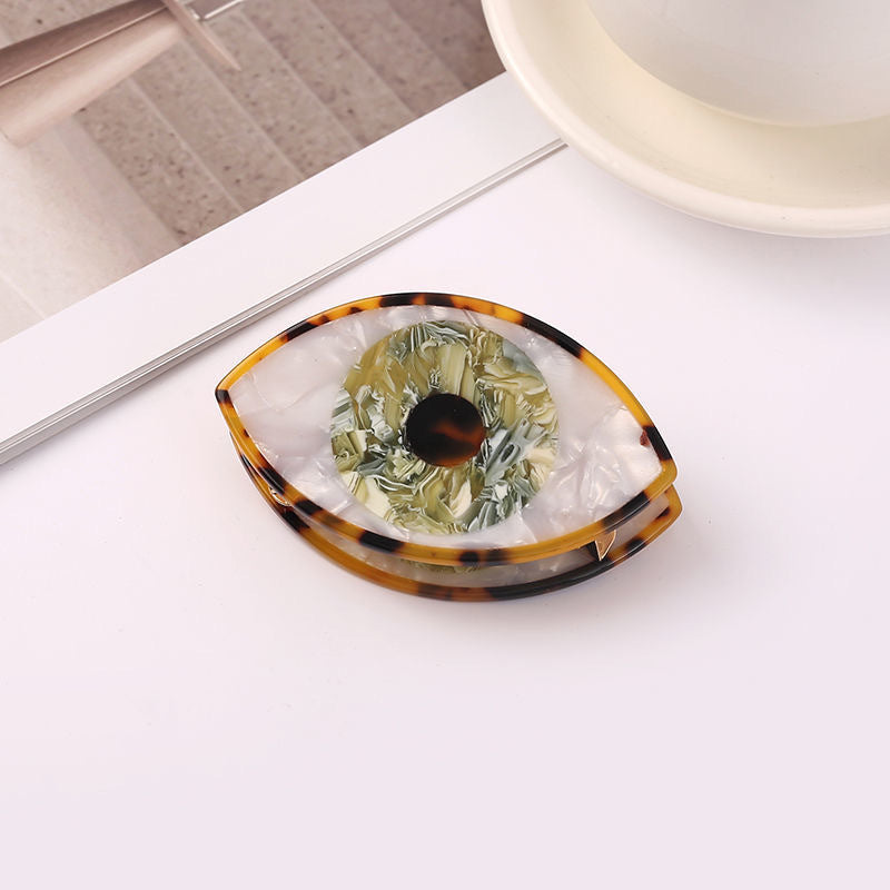 French Big Eye Acetate Hair Scrunchies for Trendy Styles