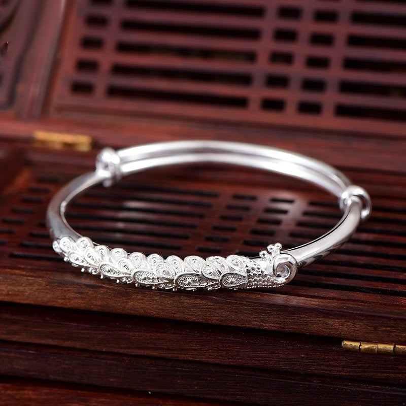 S999 Sterling Silver Women's Bracelet - Elegant & Timeless