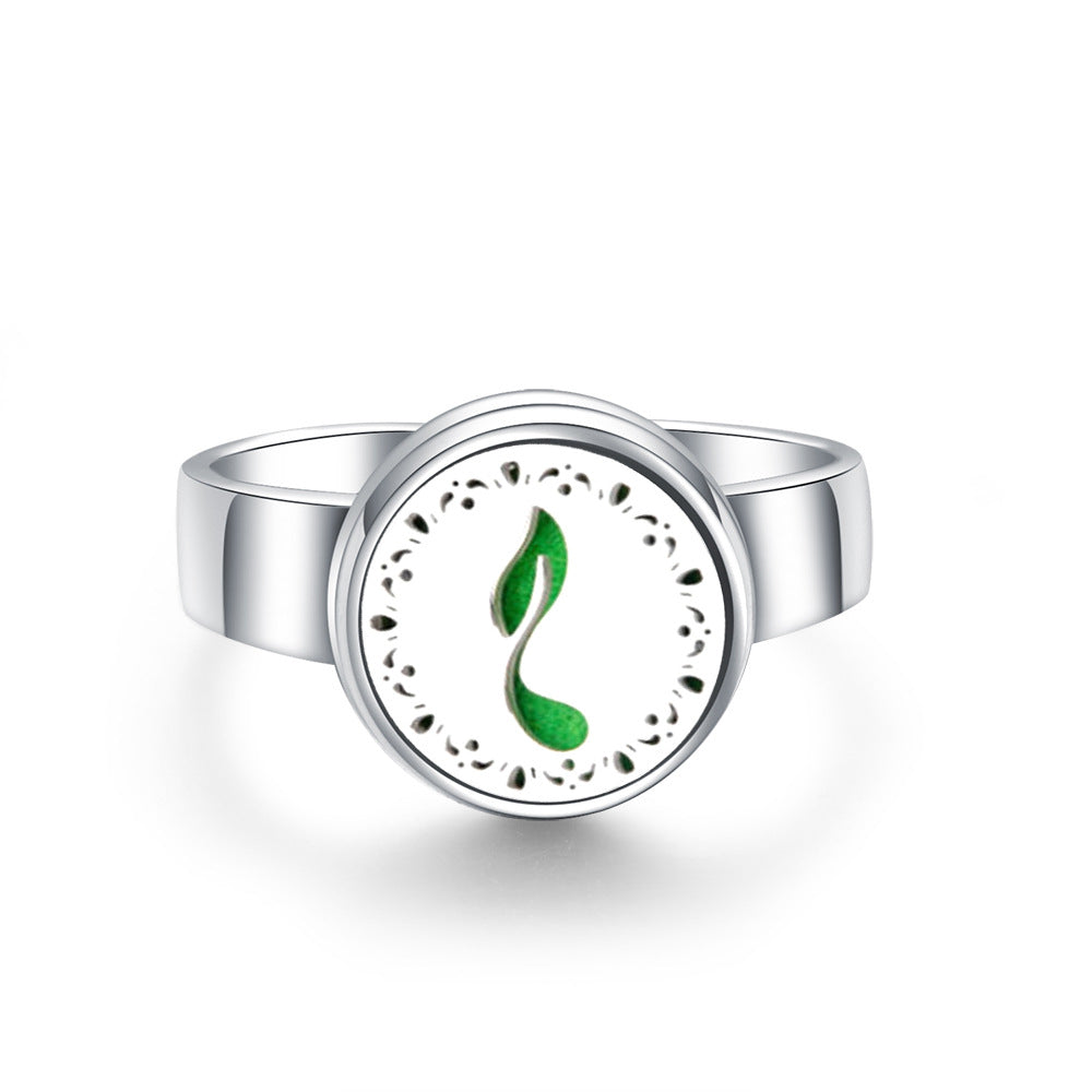 Stainless Steel Aromatherapy Locket Ring - Tree of Life Design