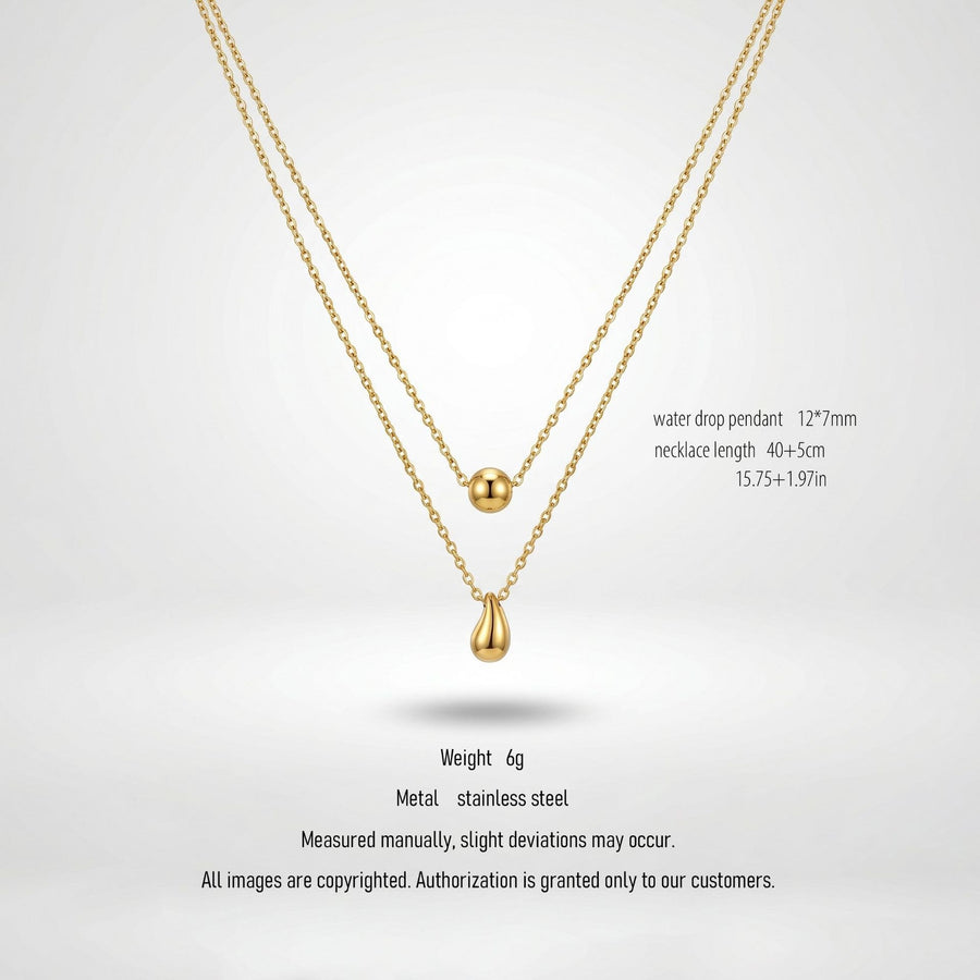 Womens Elegant Heart-Shaped Waterdrop Necklace - Stylish Jewelry