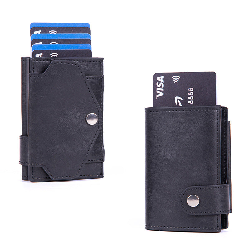 Anti-Scan RFID Card Holder - PU Leather Multi-Card Wallet