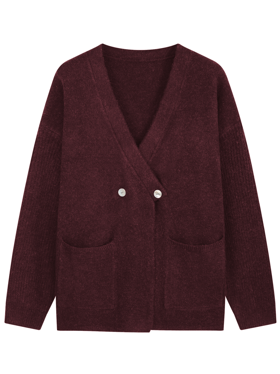 Ladies Irregular Wrap Front Trench Coat with Pockets
