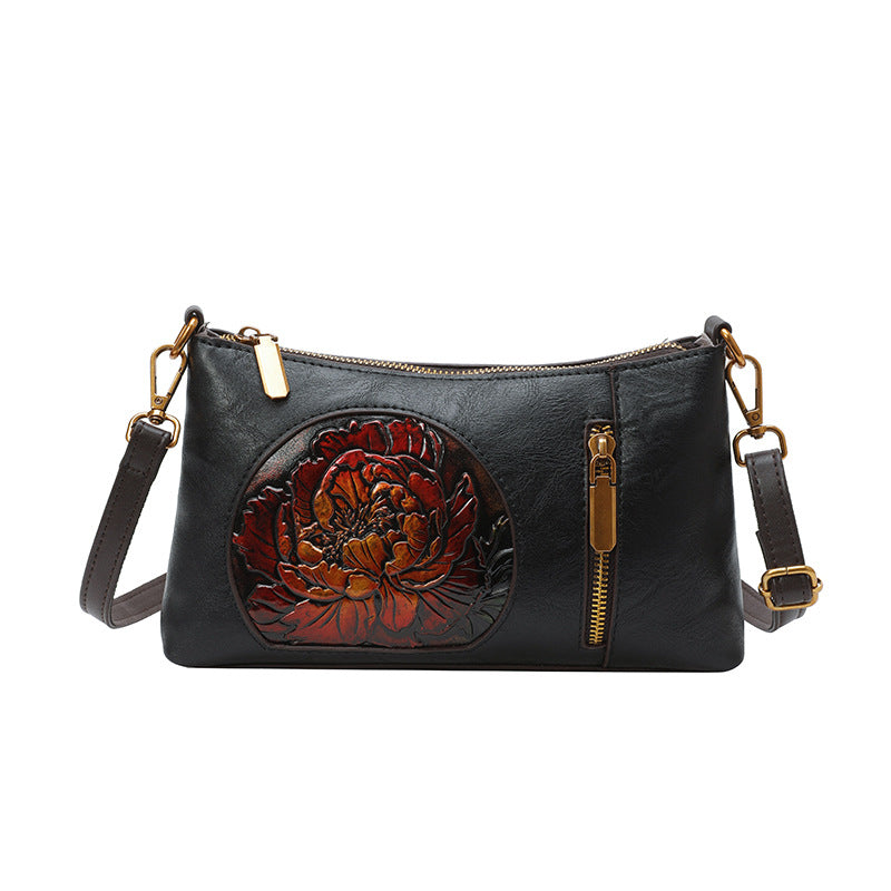 Soft-leather Vintage Ethnic-style Crossbody Bag for Women