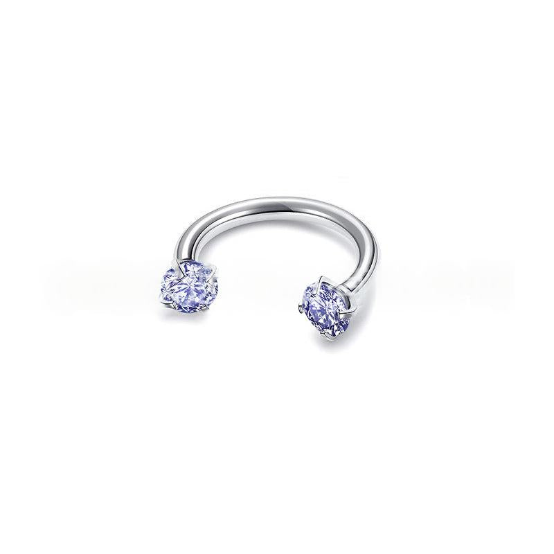 Round Double-Zircon Nose Ring - Stunning Statement Ring