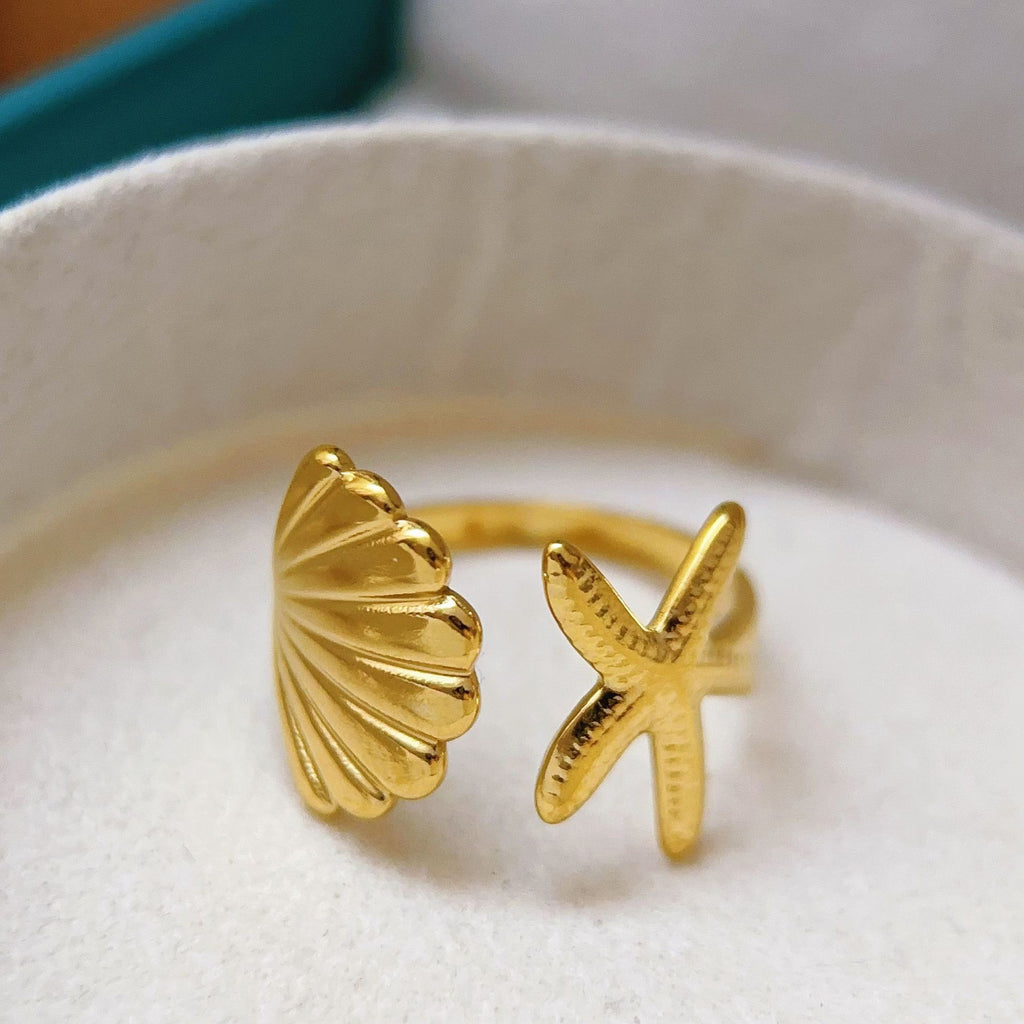 Stainless Steel Heart-shaped Ring for Women - Trendy Accessory