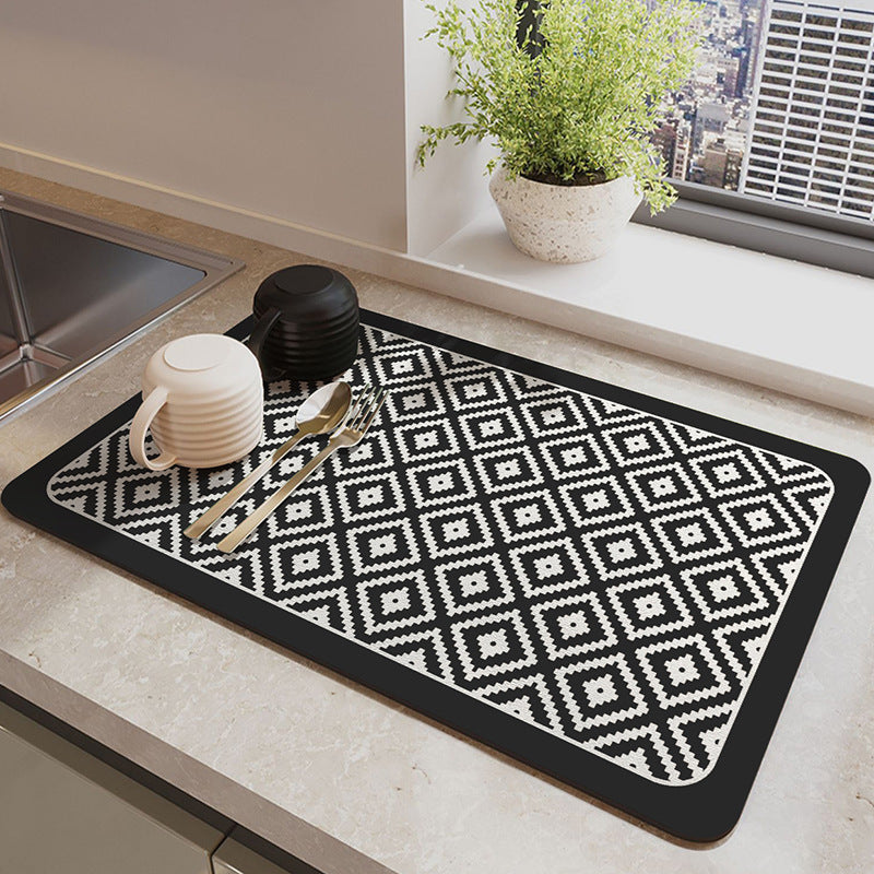 Non-slip Water-absorbent Table Mat for Bowls and Chopsticks