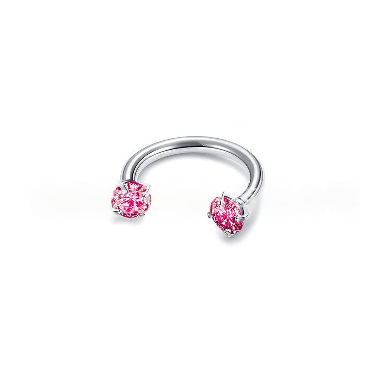 Round Double-Zircon Nose Ring - Stunning Statement Ring