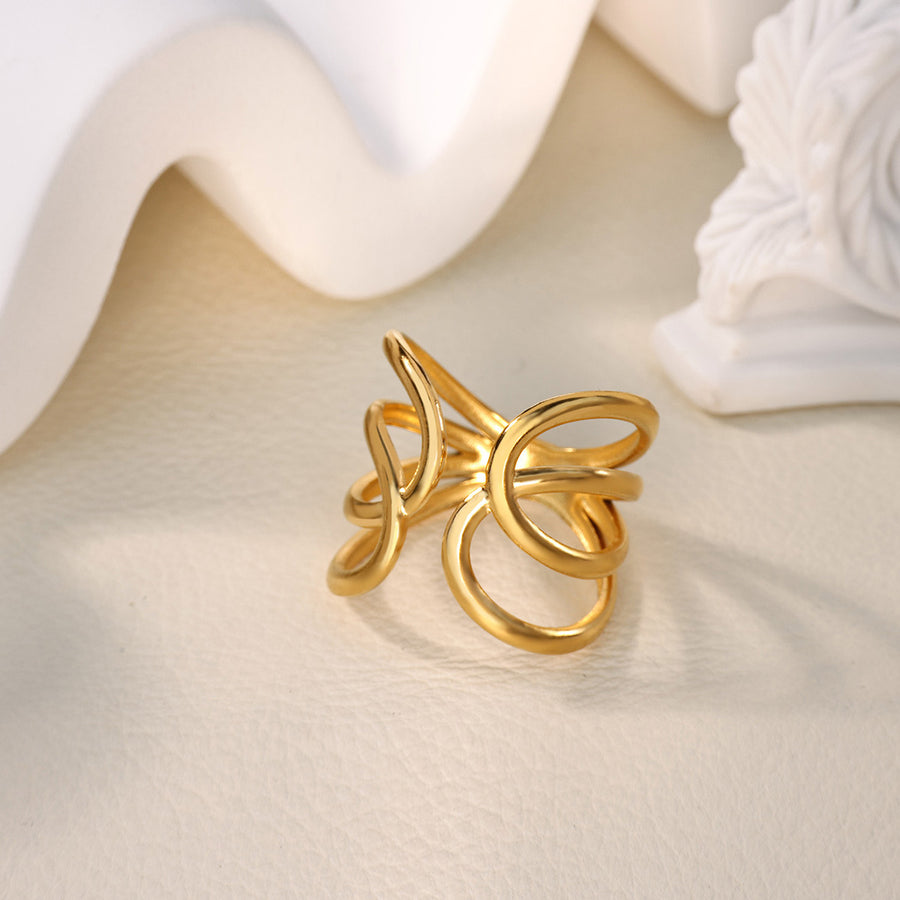 Creative Alien Big Wave Adjustable Ring for Women