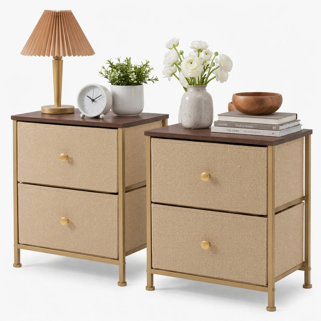 Double Drawer Bedside Table - Perfect Drawer Organizer