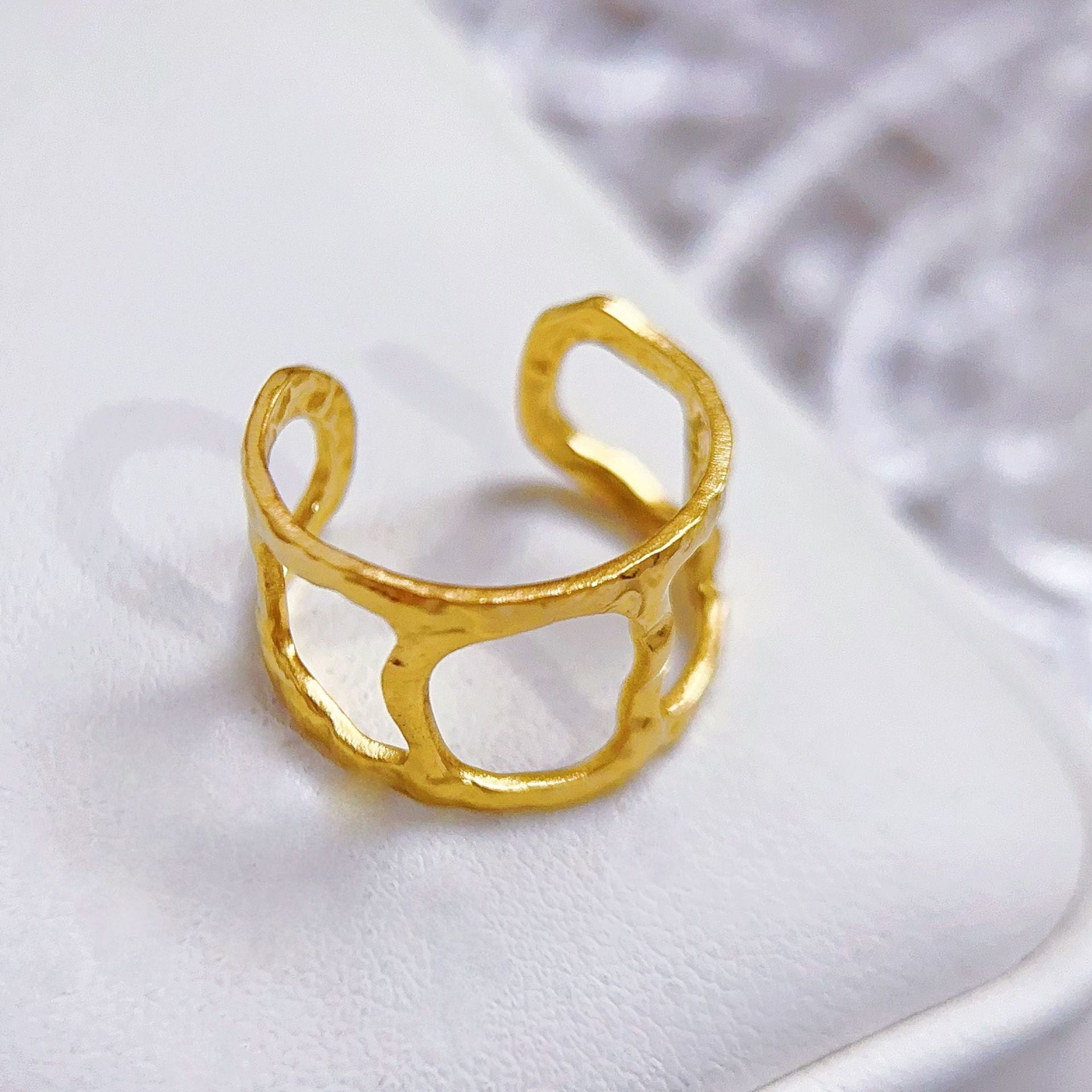 Stainless Steel Heart-shaped Ring for Women - Trendy Accessory