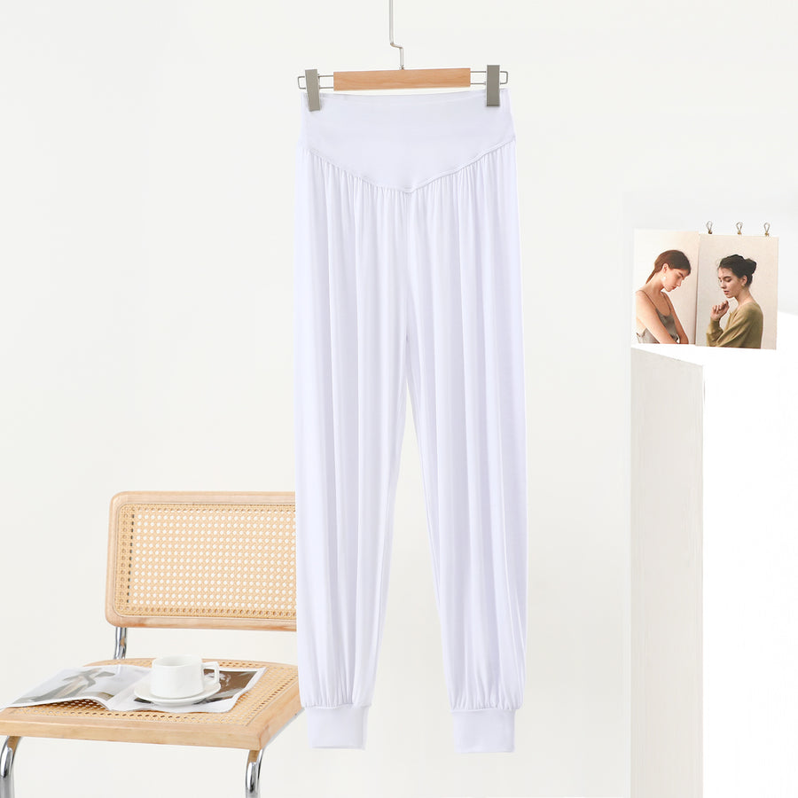 Modal High-waisted Bloomers Wide-leg Pants for Comfort