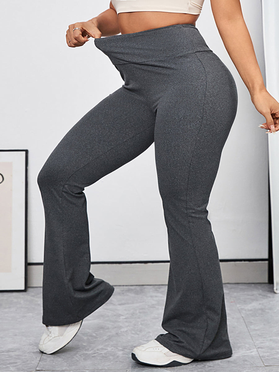 Womens Tight-Fitting Solid-Color Yoga Pants for Comfort