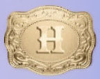 Stylish English Letter Belt Buckle Embossed Copper Necklace
