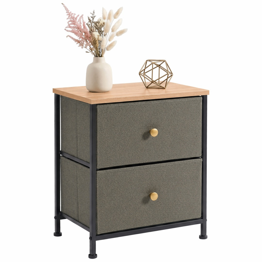 Double Drawer Bedside Table - Perfect Drawer Organizer