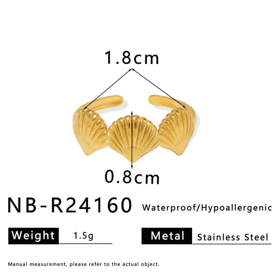 Womens Stainless Steel Geometric Line Ring - Chic and Stylish