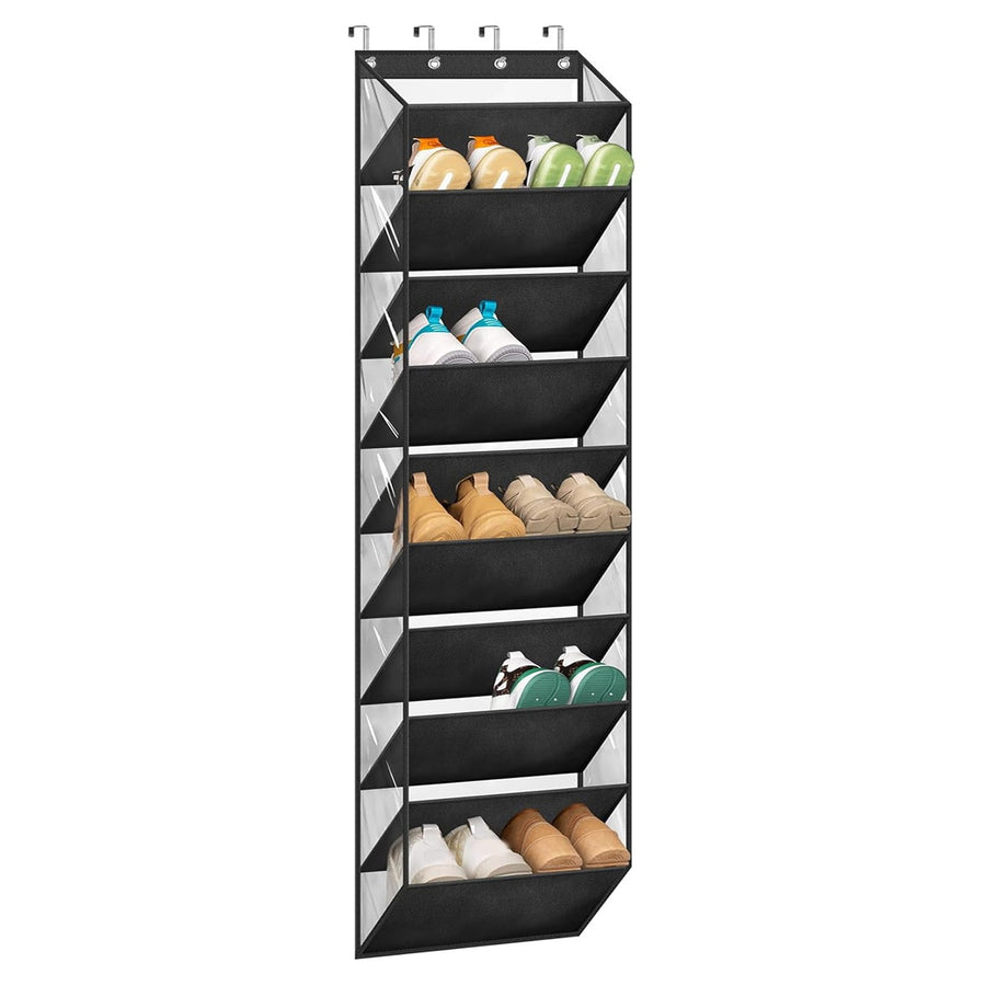 Space-Saving 10-Compartment Door Shoe Organizer
