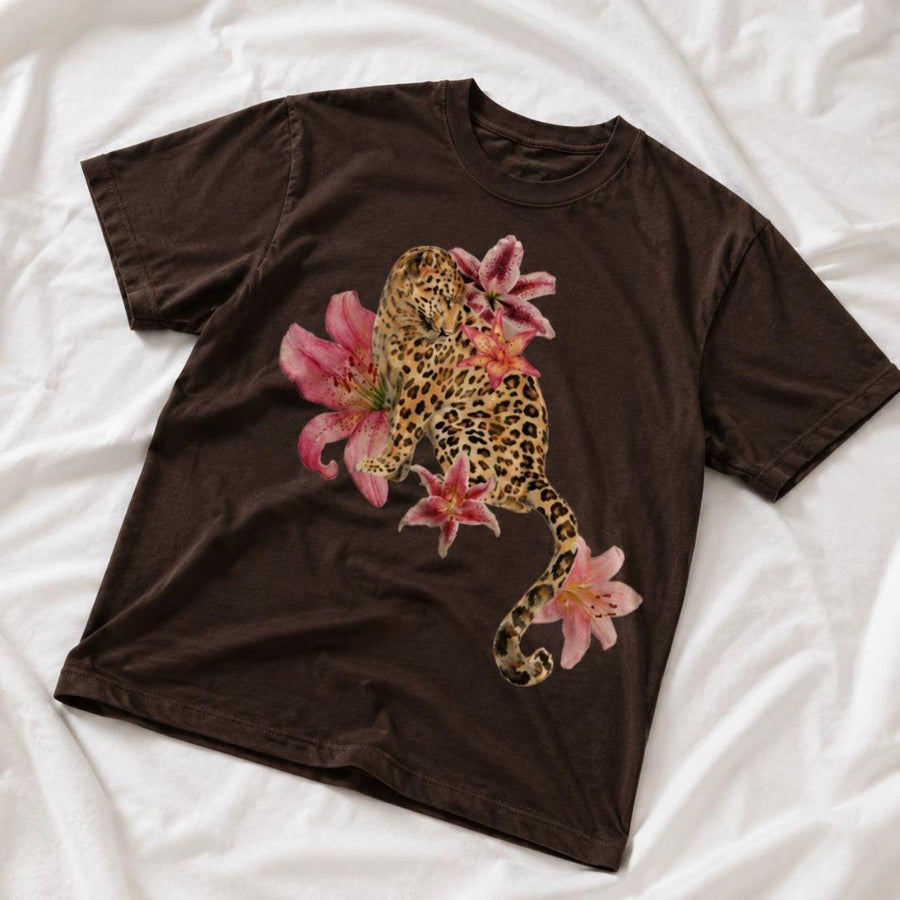 Womens Cotton Loose-Fitting Tiger Print Tank Top