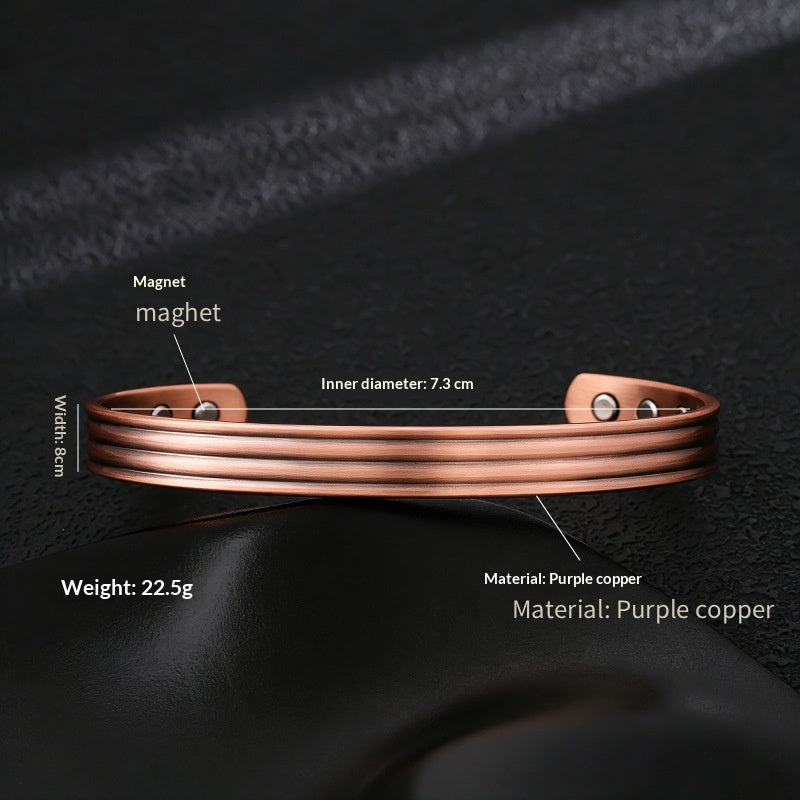 Antique Bronze Brushed Magnet Bracelet for Timeless Style