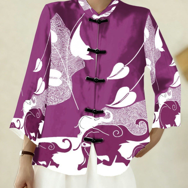 Chinese-style Tang Suit Women's 3D Digital-print Tank Top