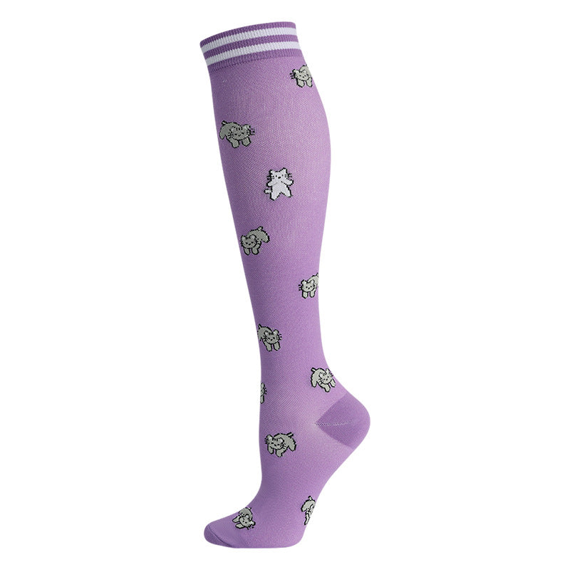 High Elasticity Compression Rope Running Calf Socks for Women