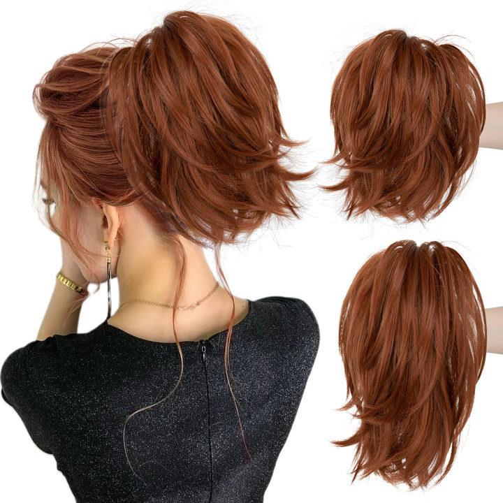 Voluminous Short Curls Clip-On Ponytail with Claw Clip