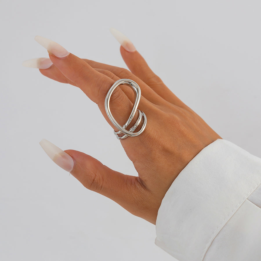 Exaggerated Glossy Fashion Wide Open Bangle for Women