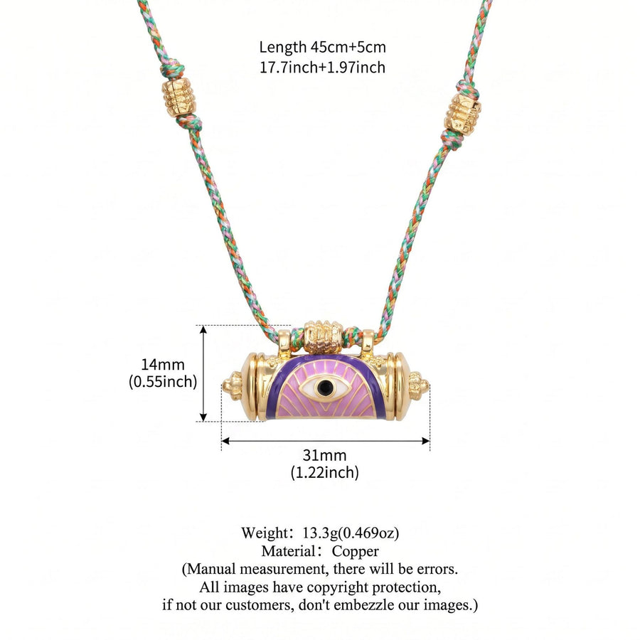 Evil Eye Kaleidoscope Chain Necklace for Unique Style