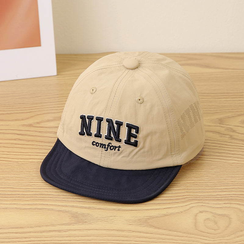 Children's Multi-color Nine Embroidered Baseball Cap for Travel