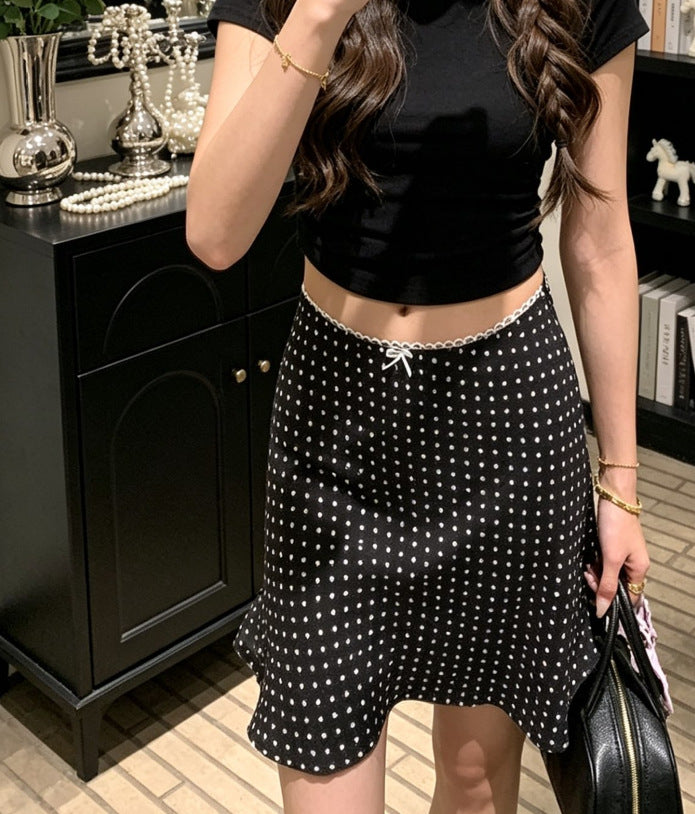 Bow-knot Ribbon Mesh Plaid Skirt for Women - Trendy Mini Skirt