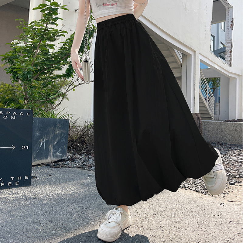 Puffy Petal High-waisted Midi Skirt - Trendy Midi Ring Style