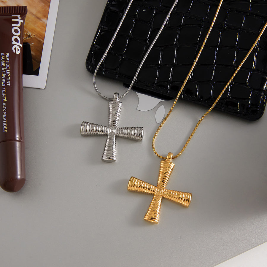 Stylish Cross Titanium Steel Necklace for Women