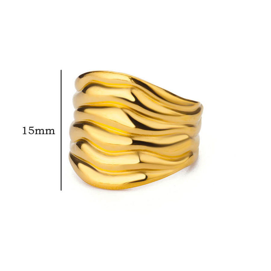 Irregular Wide Band Ring for Women - Unique Style