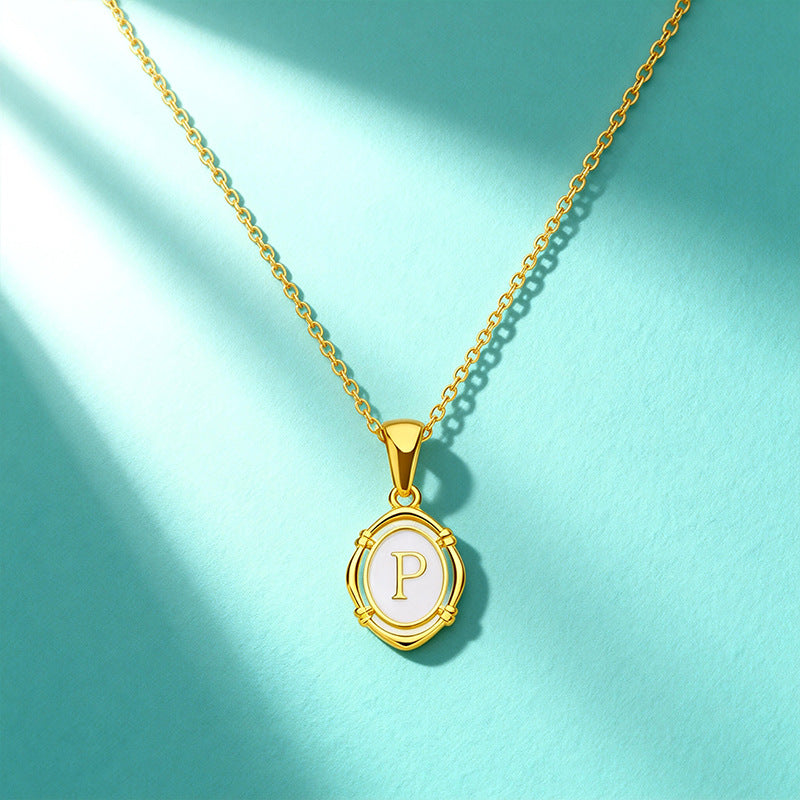 Affordable Luxury Gold 26-Letter Pendant Necklace for Women