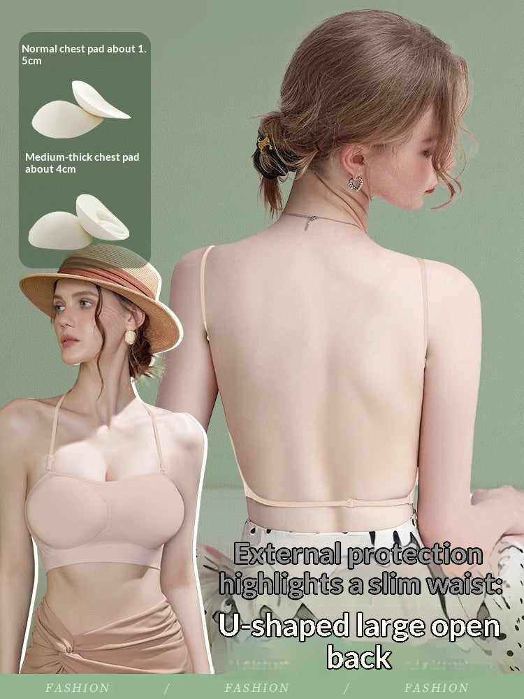 A Beautiful Back Bra for Liquid Foundation Application