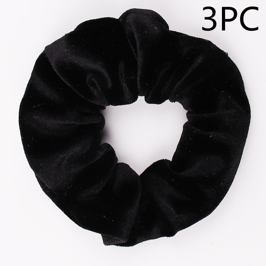 Fashion Velvet Tencel Pocket Wallet Hair Scrunchies