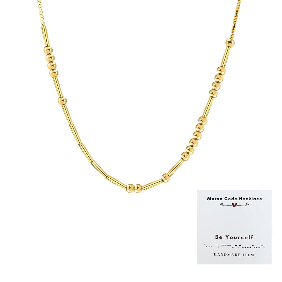 Exquisite Vintage Morse Code Necklace for Layered Looks