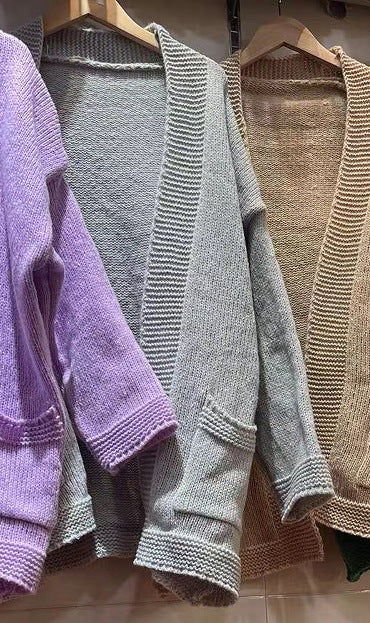 Womens Loose-Fit Knitted Cardigan Sweater Coat