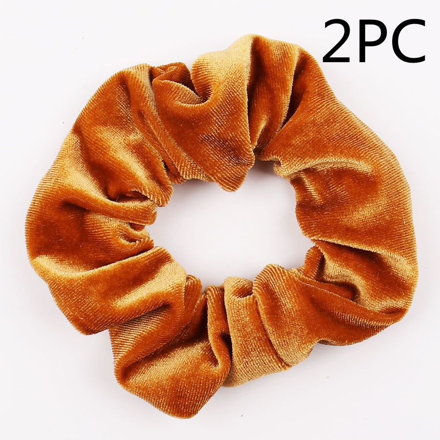 Fashion Velvet Tencel Pocket Wallet Hair Scrunchies