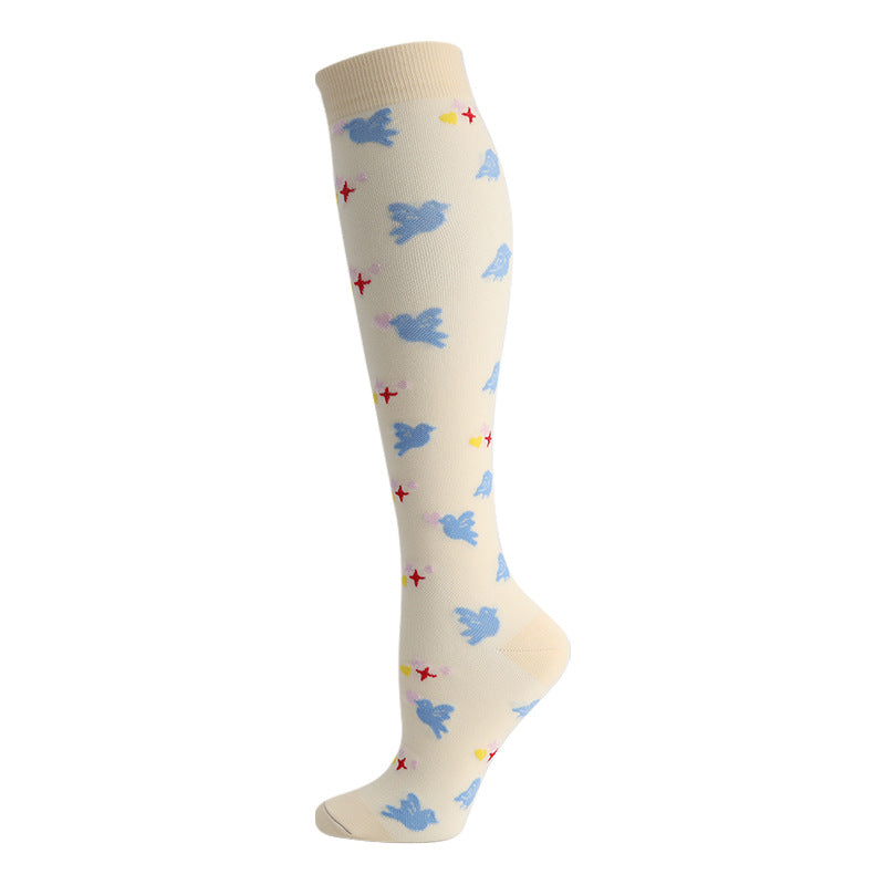 High Elasticity Compression Rope Running Calf Socks for Women