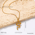 Elegant Gold Necklace: Spirit Snake Stainless Steel Design