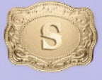 Stylish English Letter Belt Buckle Embossed Copper Necklace