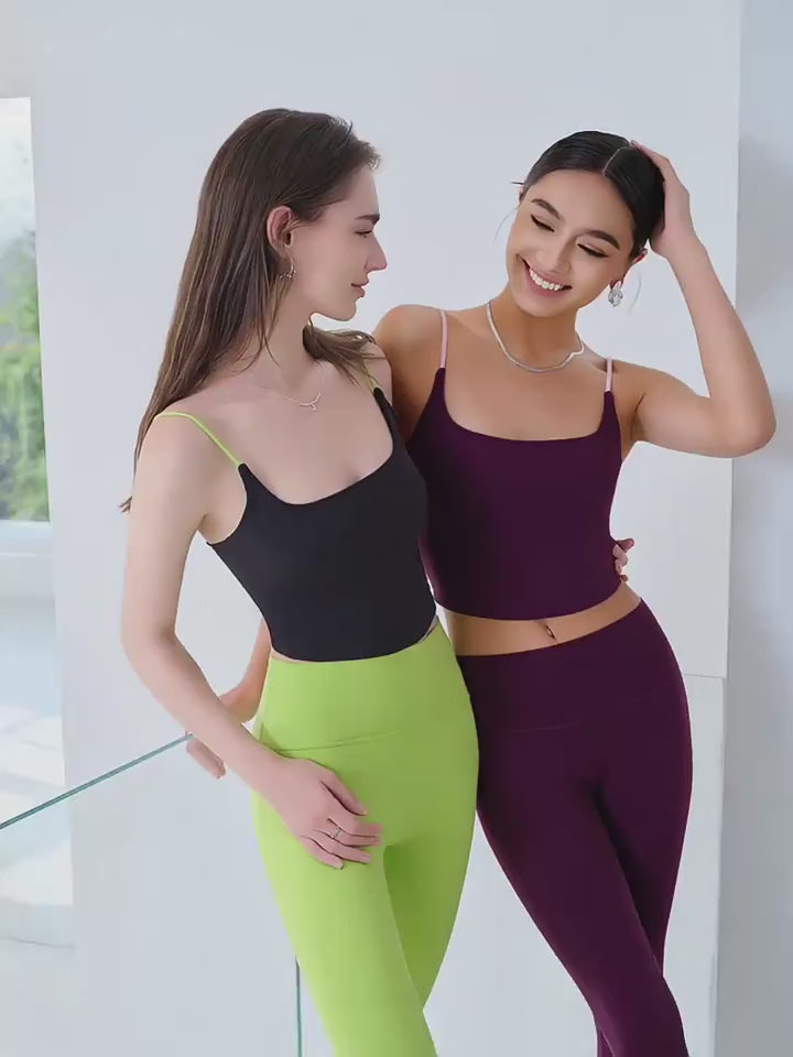 Color-Blocked Casual Women's Yoga Camisole Vest for Fitness