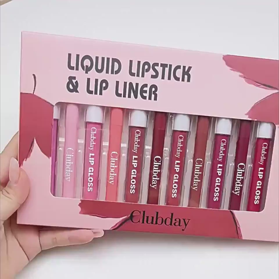Durable Velvet Matte Lip Glaze Mist Set - Lipstick Organizer