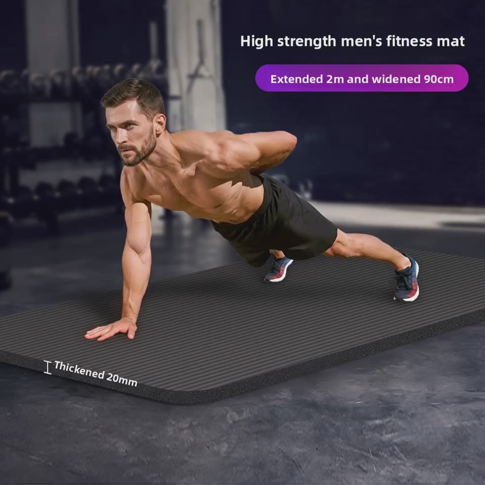 Non-slip Extra-long Extra-wide Yoga Fitness Mat for Home & Gym