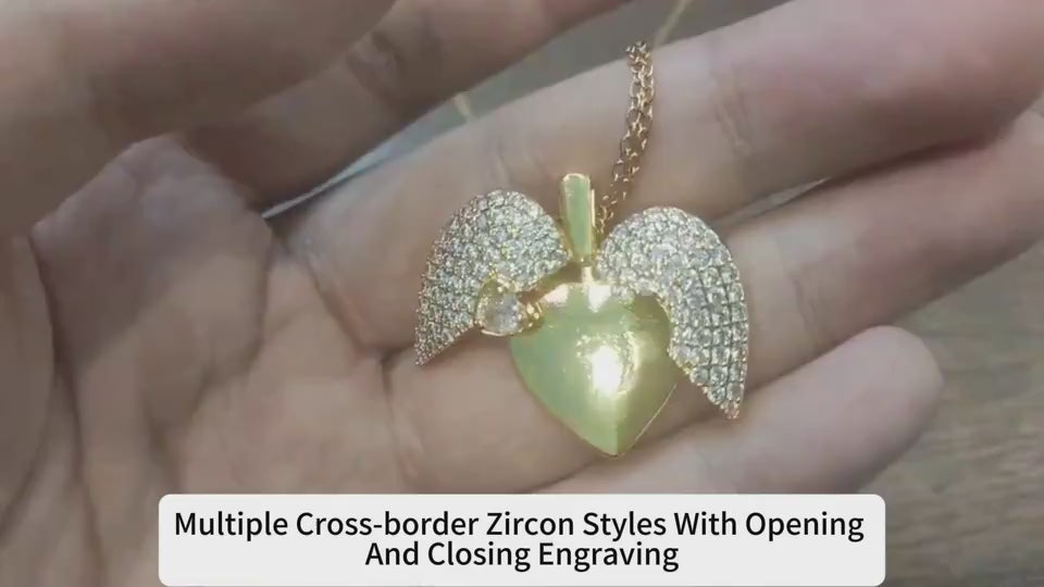 Personalized Heart Locket Necklace - Custom Engraved Gift
