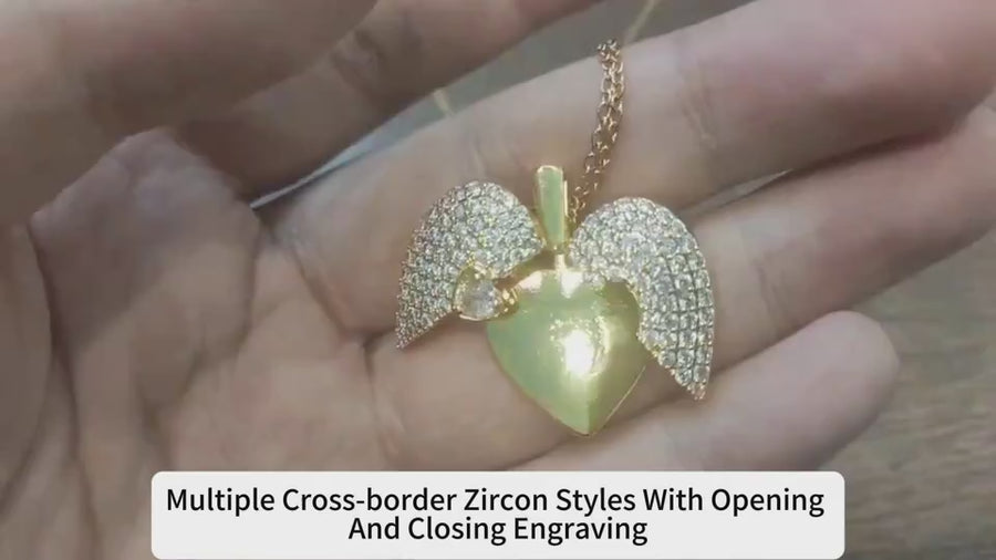 Personalized Heart Locket Necklace - Custom Engraved Gift